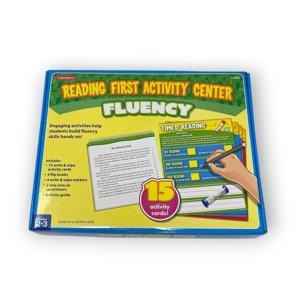 Lakeshore Reading First Activity Center Fluency New Open Box 100% Complete